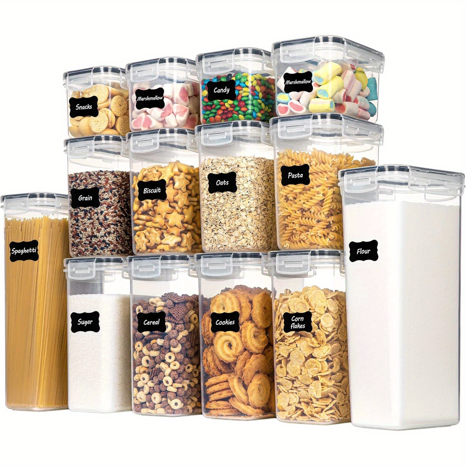Set Of 14 Food Storage Containers For Organizing Your Kitchen