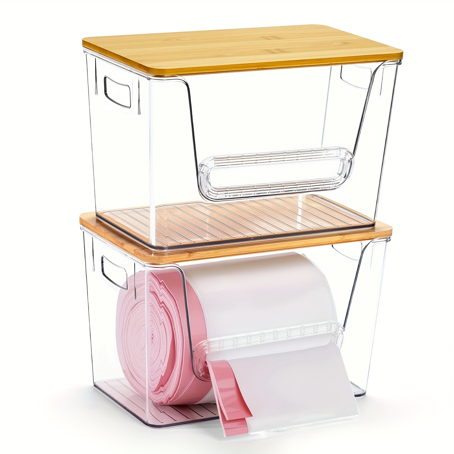 1/2Pcs Stackable Trash Bag Dispenser Trash Bag Holder