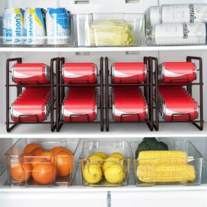 Set Of 4 Can Dispenser Racks Stackable Storage Organizer For