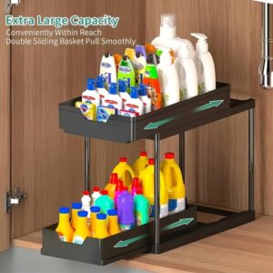 2-Tier Heavy Duty Pull-Out Sliding Drawer Organizer