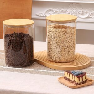 2Pcs Glass Coffee Storage Container Set For Kitchen