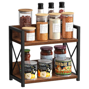 Countertop Shelf Organizer 2 Tier Kitchen Spice Rack Office Table