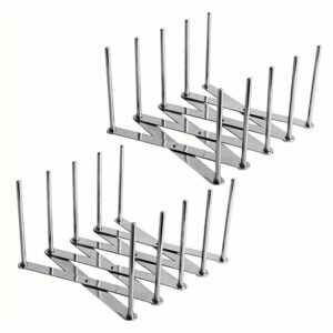 Stainless Steel [Kitchen Efficiency] Pan Lid Organizer Rack – Multi-Functional