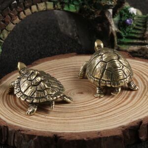 Solid Brass Turtle Wealth Figurine Ornament