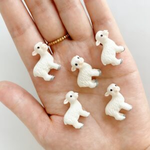 10pcs Mini Resin Sheep Miniature Set