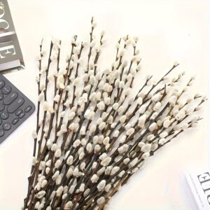 13pcs Set of Realistic Artificial White Berry Stems with Plastic