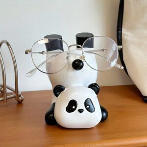 Collectible Figurines, Resin Panda Eyeglass Holder, Animal Eyeglass Stand - Decorative Eyewear Display for Indoor And Outdoor Use - Small Figurine Showcase for Home And Store Counters