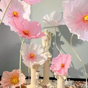 1 Set Of 3 Giant Tulip Simulation Flowers For Home